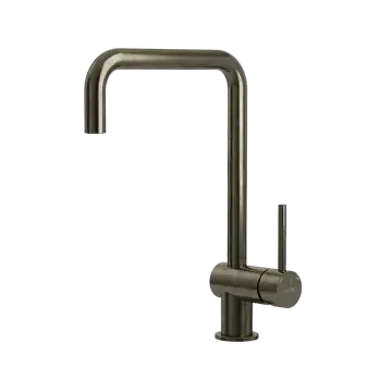 LAVABO Kubus 030 Square Køkkenarmatur m/U-tud i bruneret natur messing